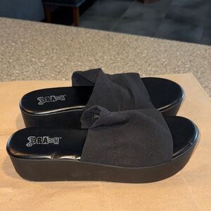 Y2k brash stretchy top platform sandals